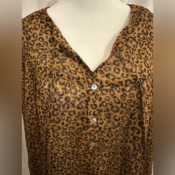 DR2 Sheer Leopard Tunic Size Large - Picture 2 of 6